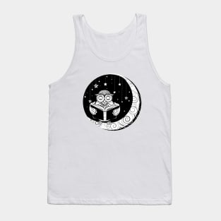 Owl and moon Tank Top